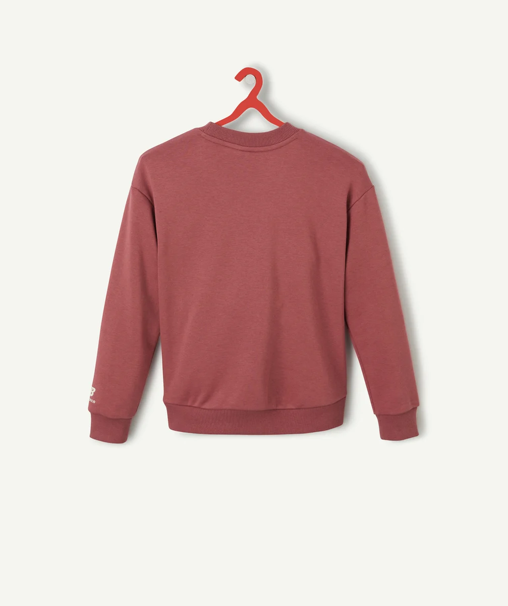 NEW BALANCESWEAT RAS DU COU OVERSIZED VARSITY BORDEAUX FILLE
