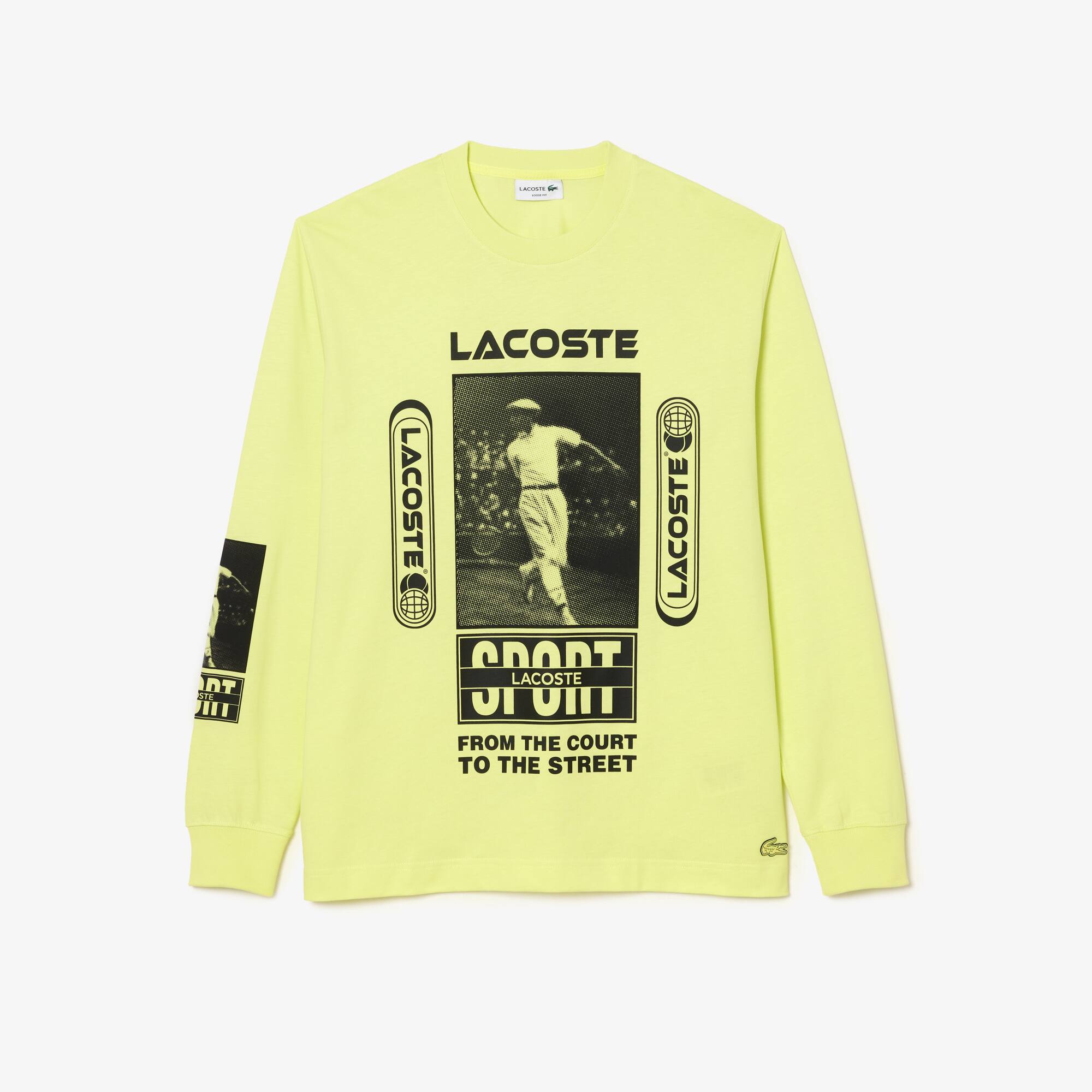 T-shirt loose fit avec imprimé René Lacoste T-Shirts - Bleu - Lacoste - Homme