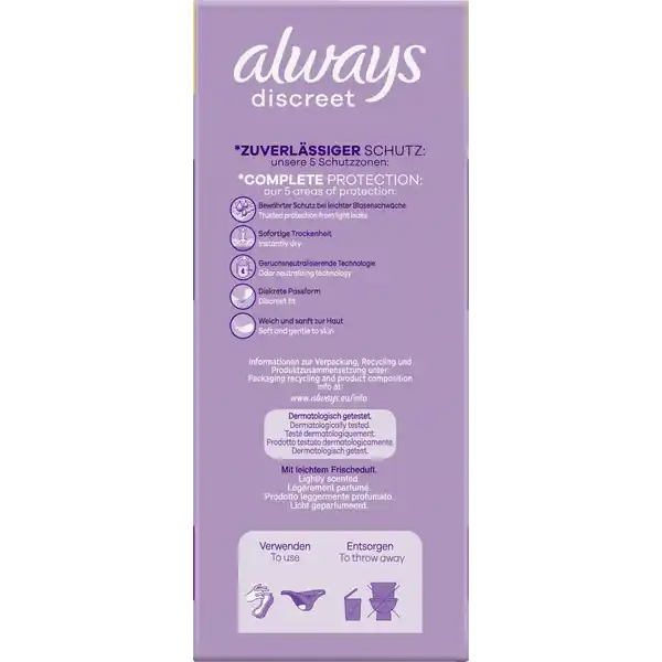 Discreet Inkontinenz Slipeinlage Long Plus