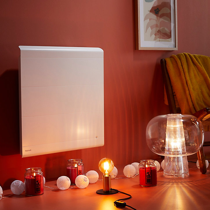 Radiateur électrique double coeur de chauffe Noirot Radiasoft blanc 1000 W