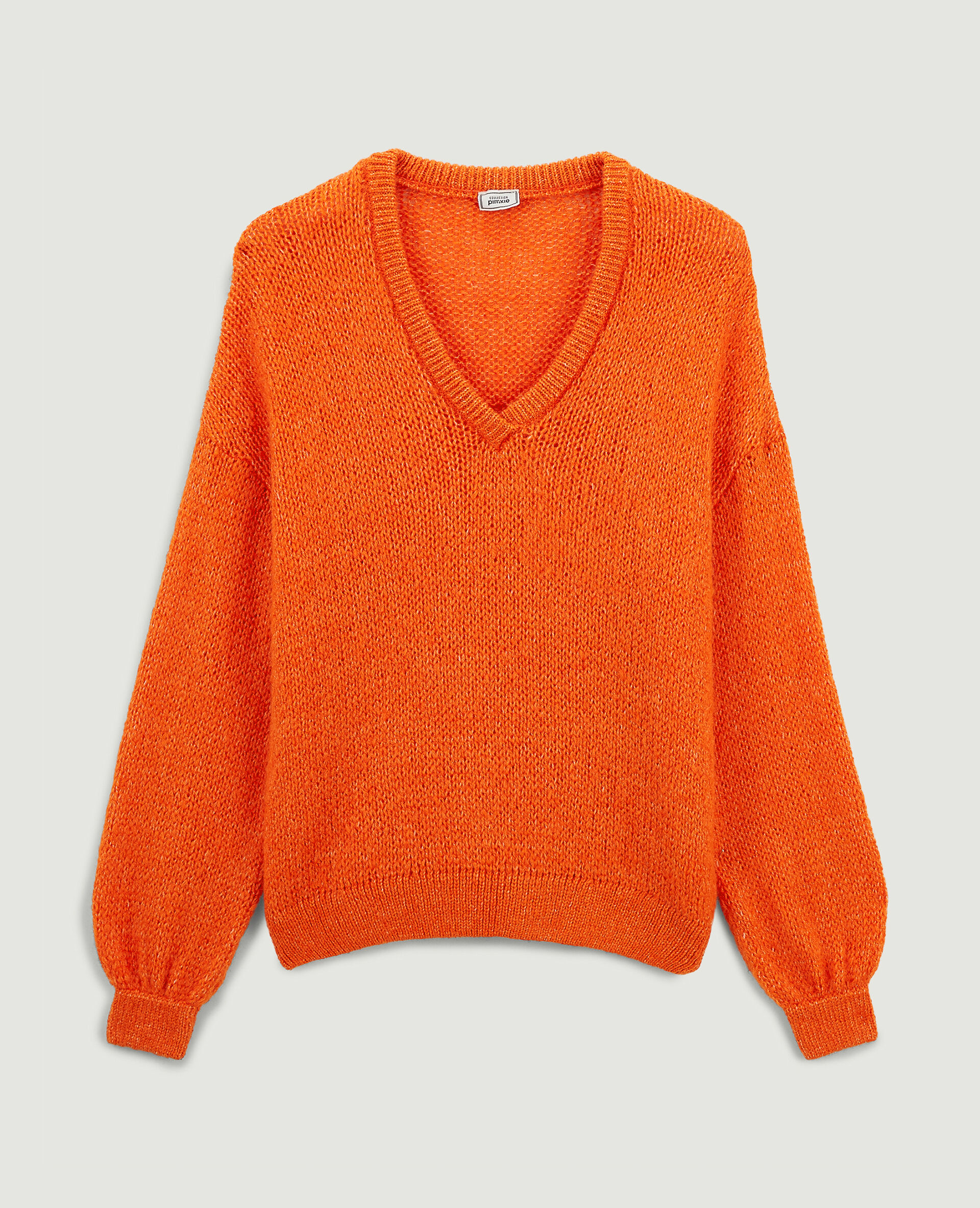 Pull col V - Orange