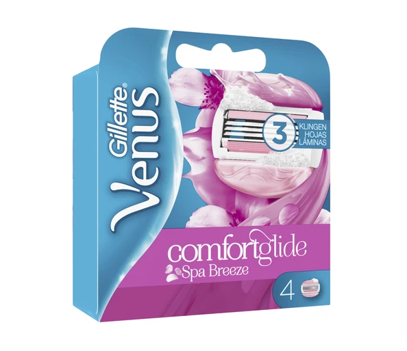 Gillette Venus ComfortGlide Spa Breez Rasierklingen 4 Stück