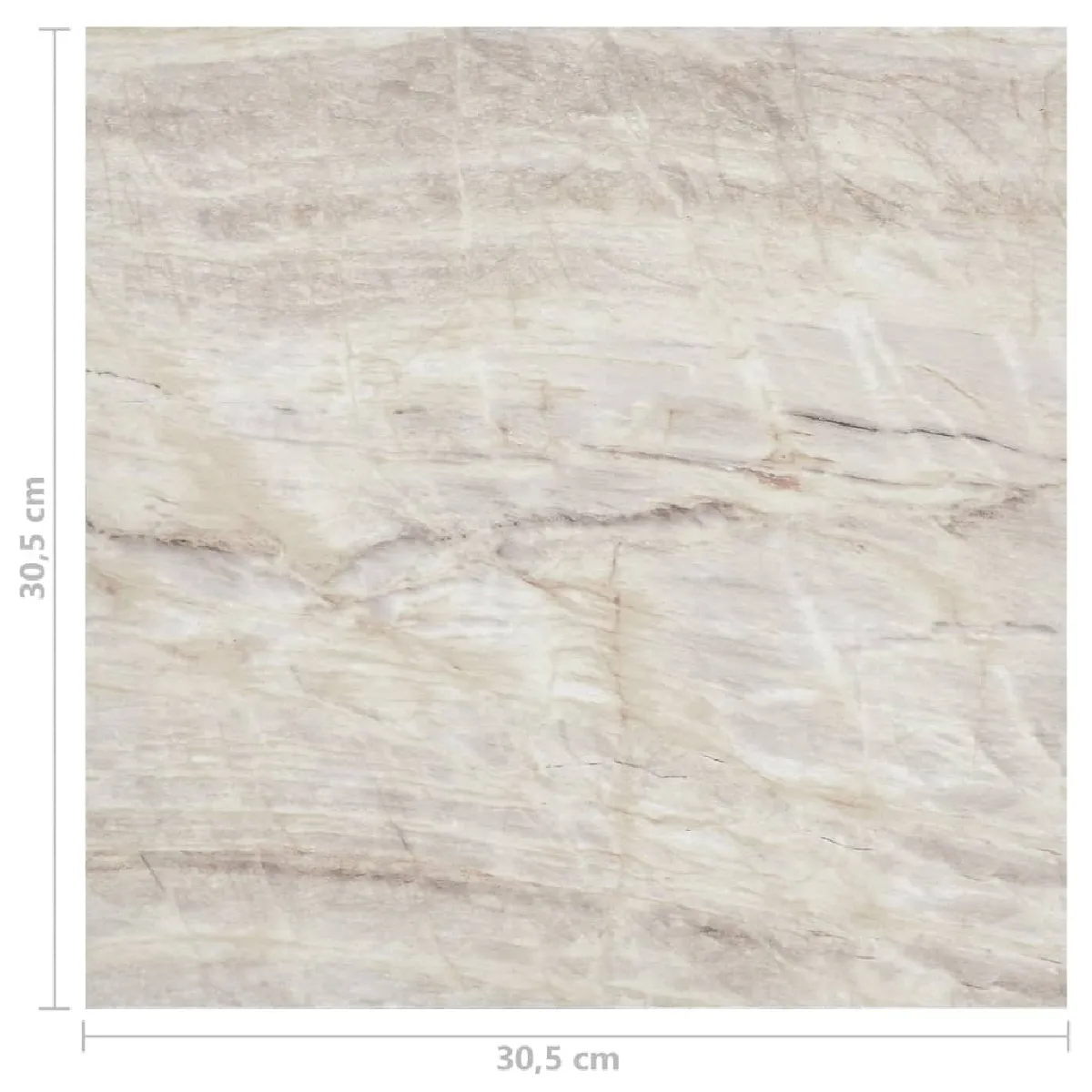 vidaXL Dalles PVC autoadhésives 1,86 m² - Beige