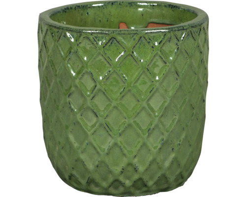 Lafiora Borneo koperen plantenpot, Ø 28 cm, H 26 cm, groen