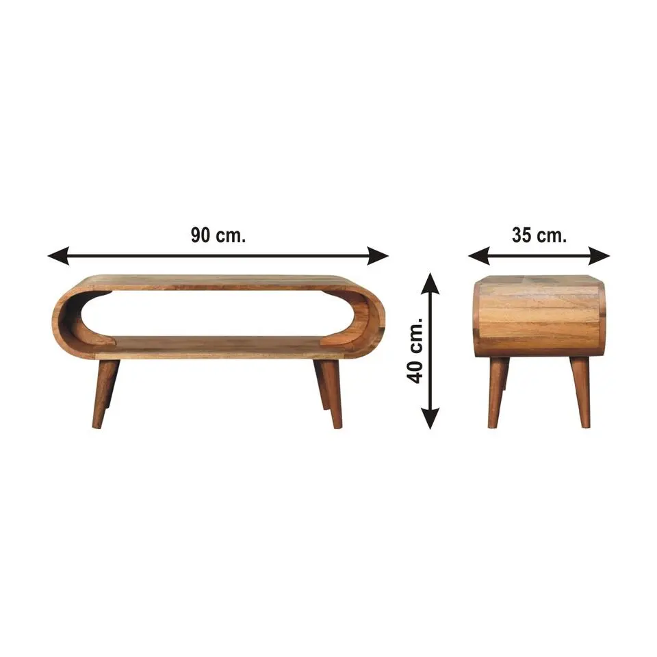 Artisan Furniture Solid hout Amaya Nordic Stijl Eikenlook Salontafel
