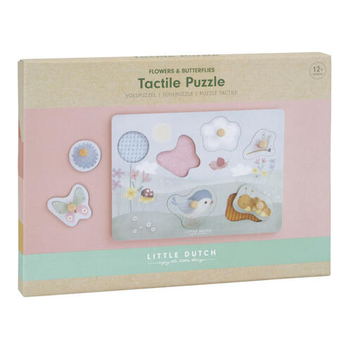 Puzzle tactile Flowers & Butterflies - LITTLE DUTCH
