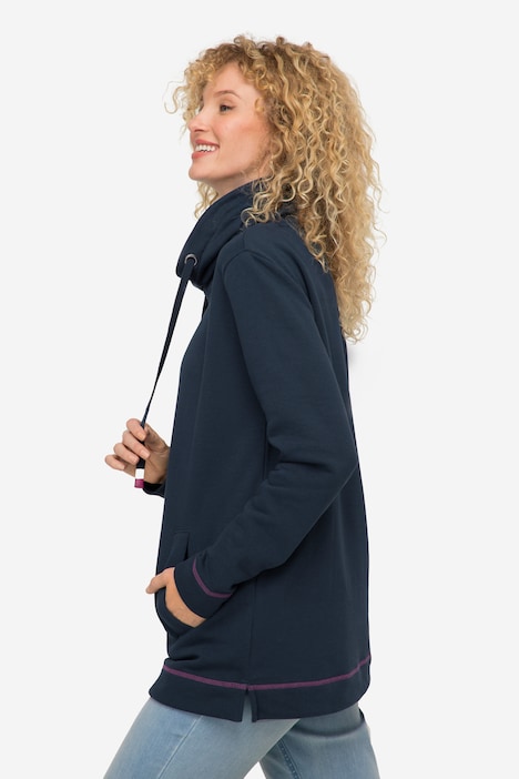 Sweatshirt, Stehkragen, Langarm