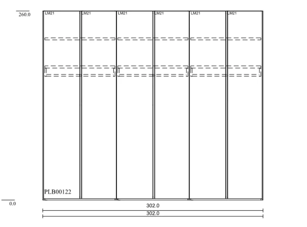 Kleiderschrank Lousada 302 x 260 cm