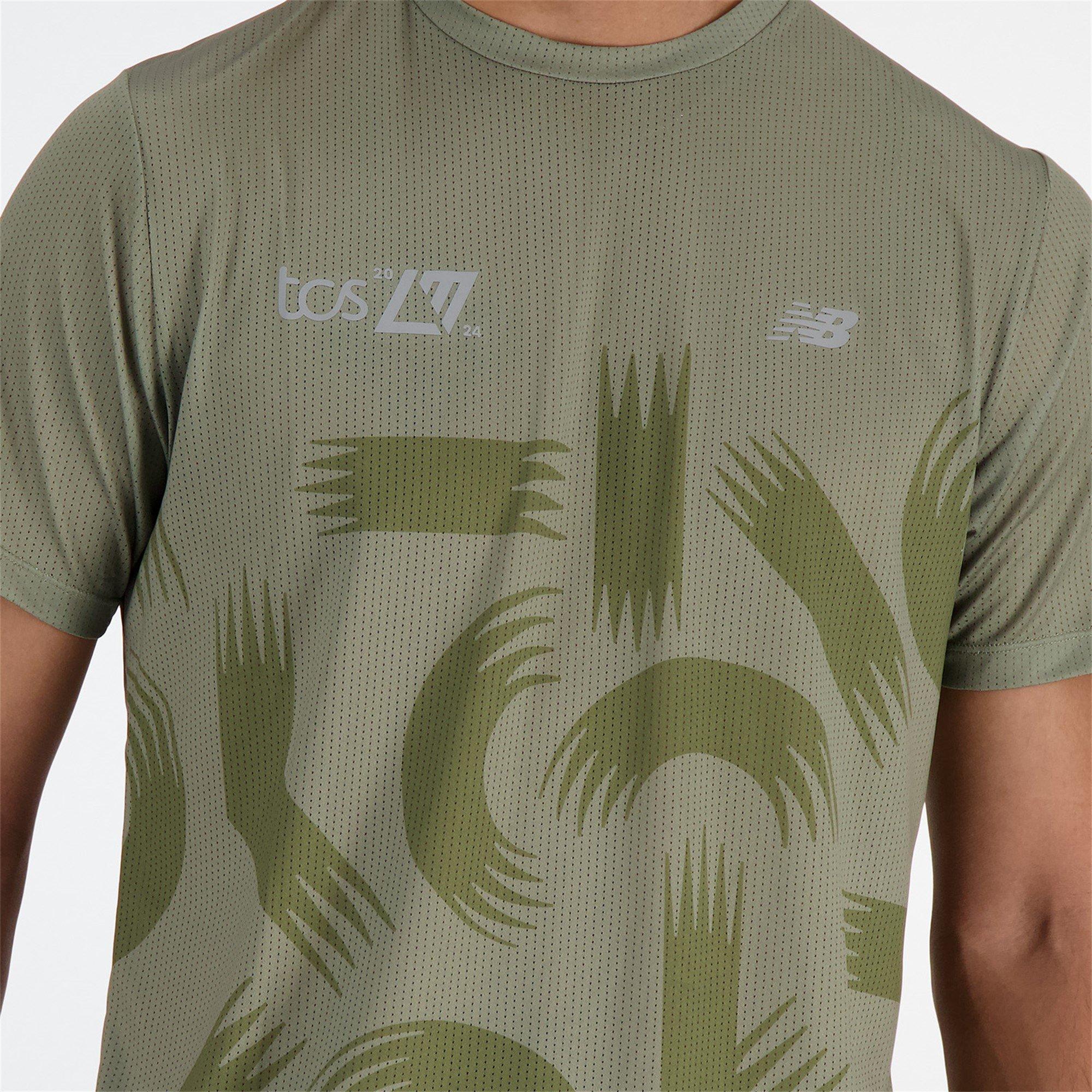 New Balance London Edition Printed Athletics Run T Shirt Mens