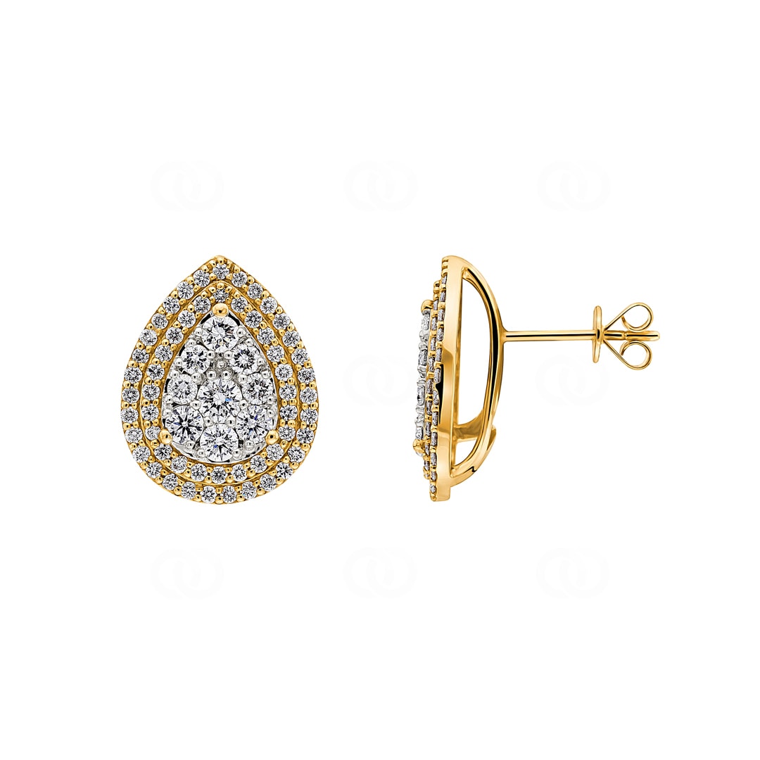 Ohrstecker 750/18 K Gelbgold mit Diamanten 2.00 ct H/si by CHRISTIAN