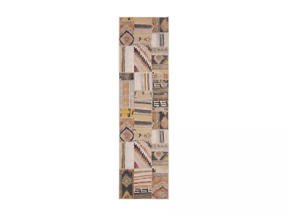 Tapis Taupe & Multi 69 X 244 cm - Leighton