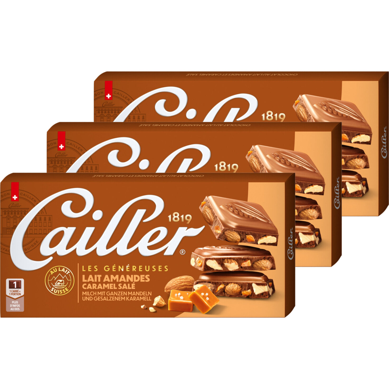 Cailler Caramel & Nuts 3x200g