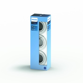 Philips Donegal inbouwspot 3xGU10 nikkel