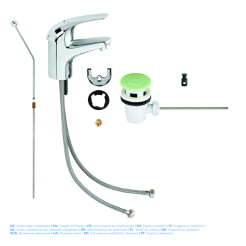 GROHE wastafelkraan Swift S-size met hendel en waste Chroom