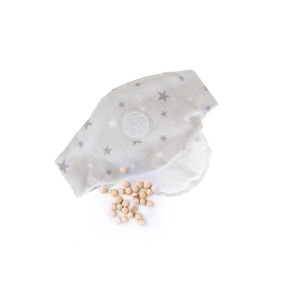 Moni Baby Anti-Kolik-Gürtel, Kirschkernkissen, Wärmekissen, Thermo-Gürtel grau