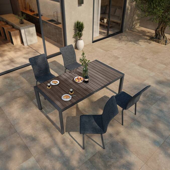 Table de jardin EVASION Seigle / Graphite