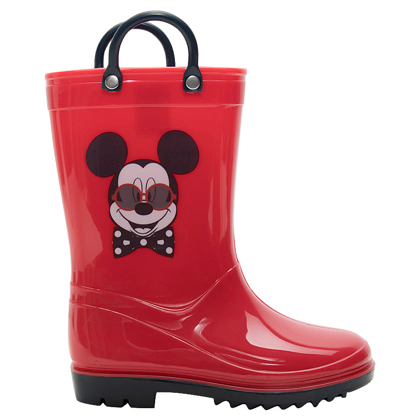 Bottes de pluie en caoutchouc à pois all-over avec print Mickey  du 20 au 23