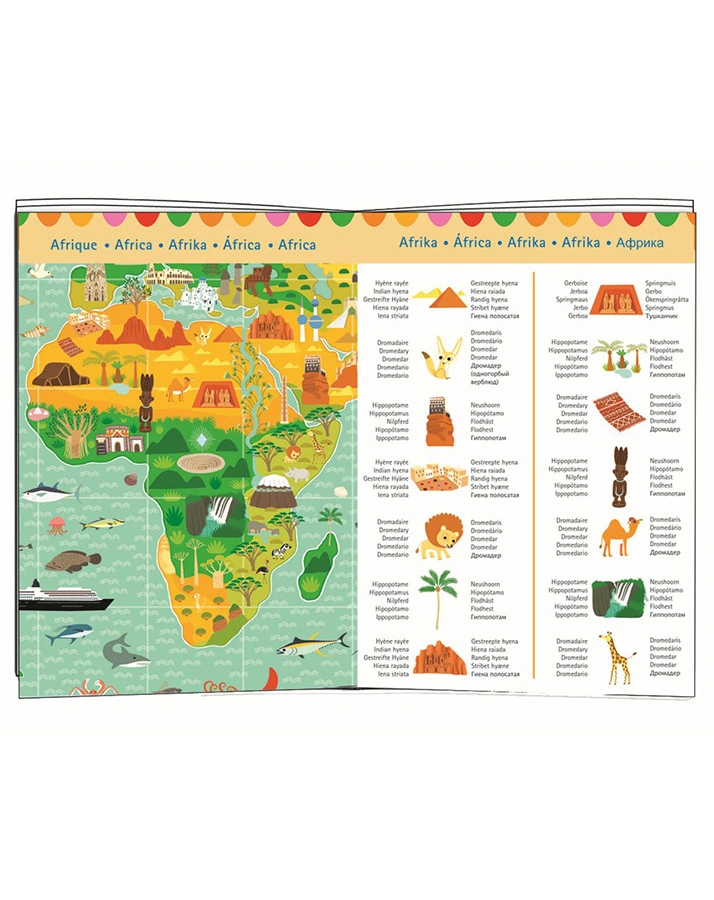 Geschichtenpuzzle AROUND THE WORLD mit Broschüre 200-teilig