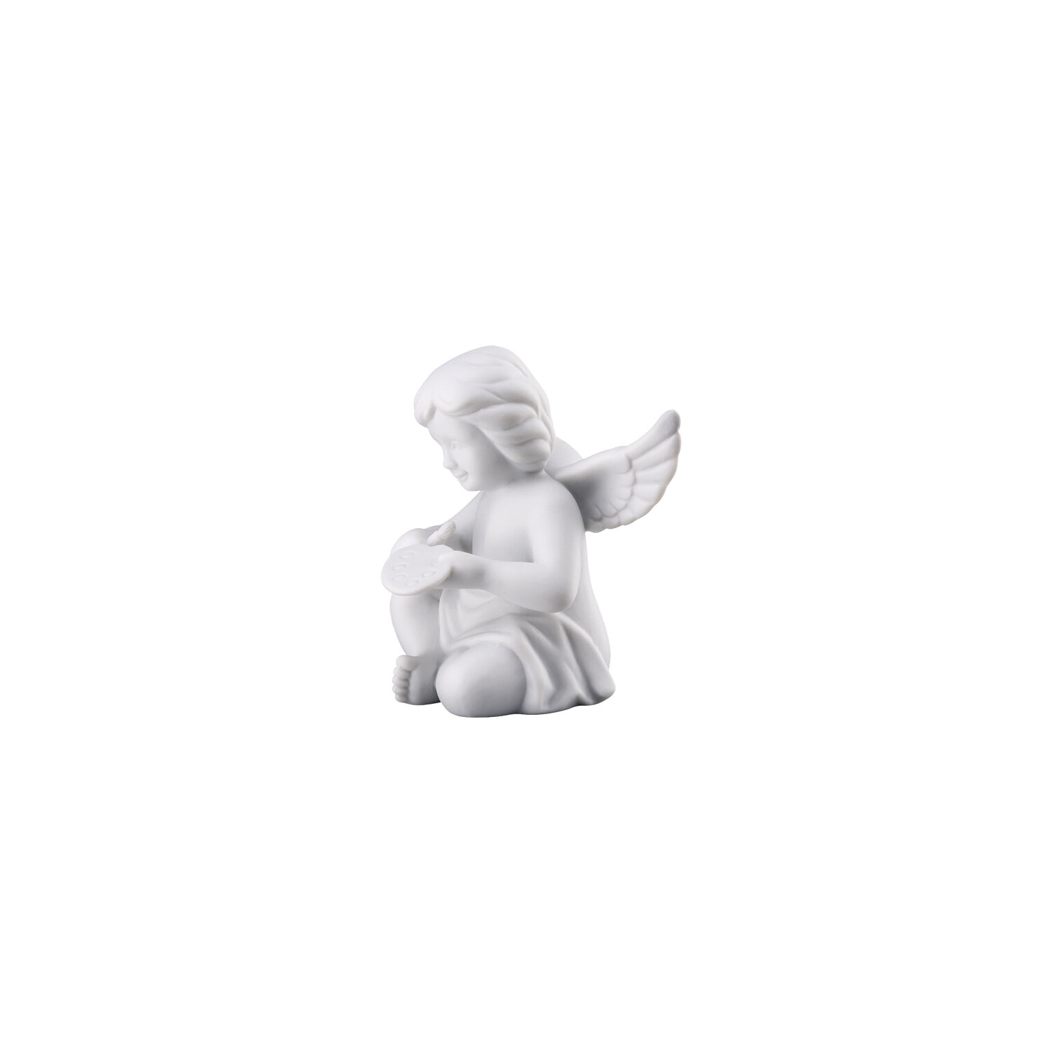 Angels Weiss matt Engel mit Malerpalette