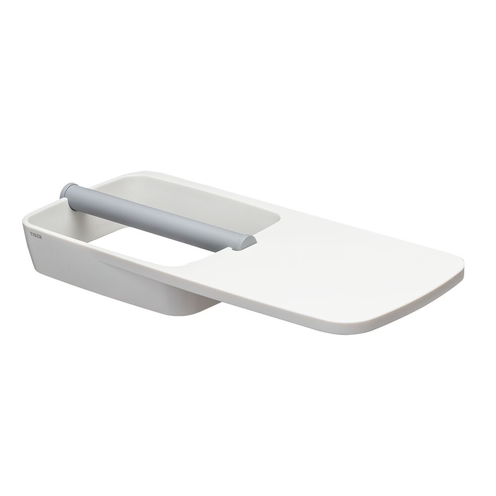 Tiger Tess toiletrolhouder met planchet wit/lichtgrijs