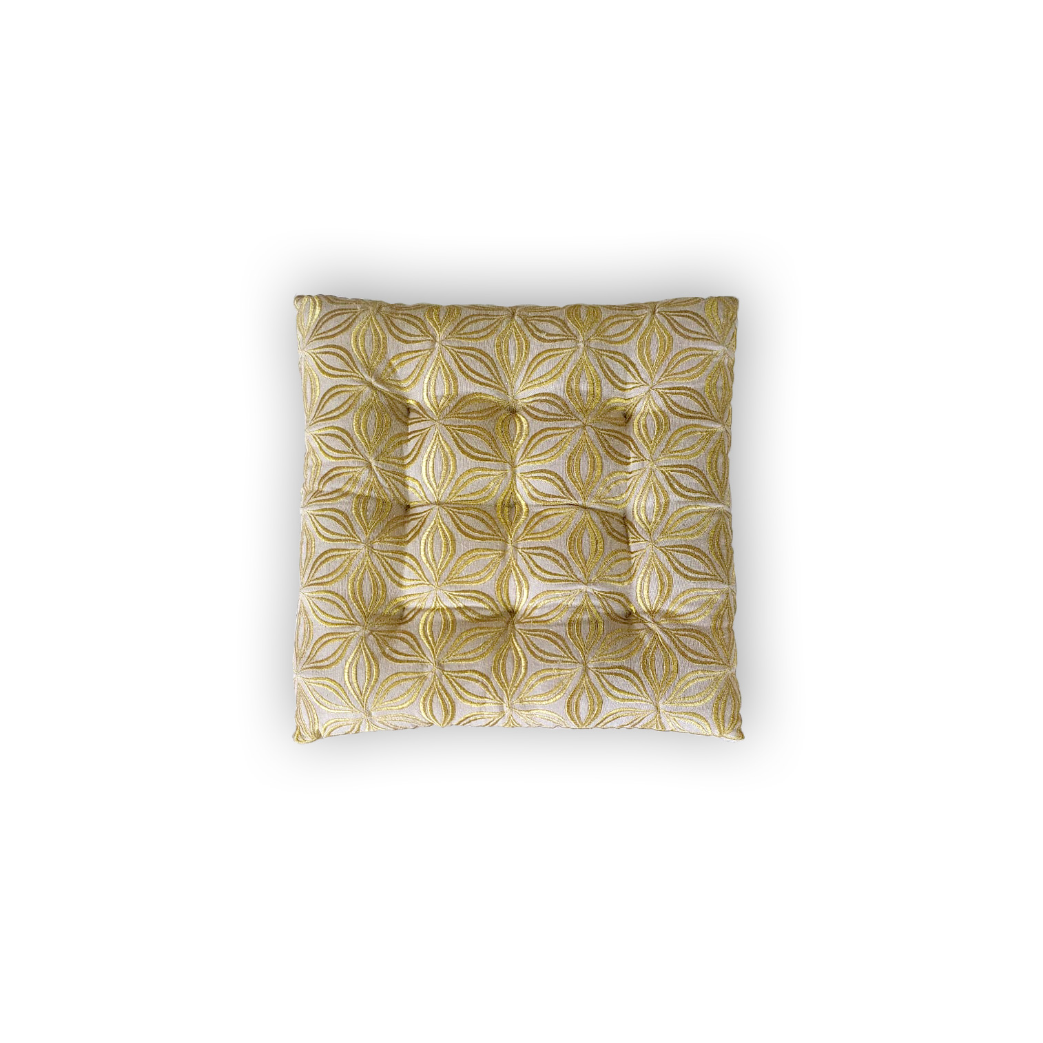 Kissen 'Jaghi', beige-gold, B 40 cm, L 40 cm, H 5 cm von fischer's lagerhaus