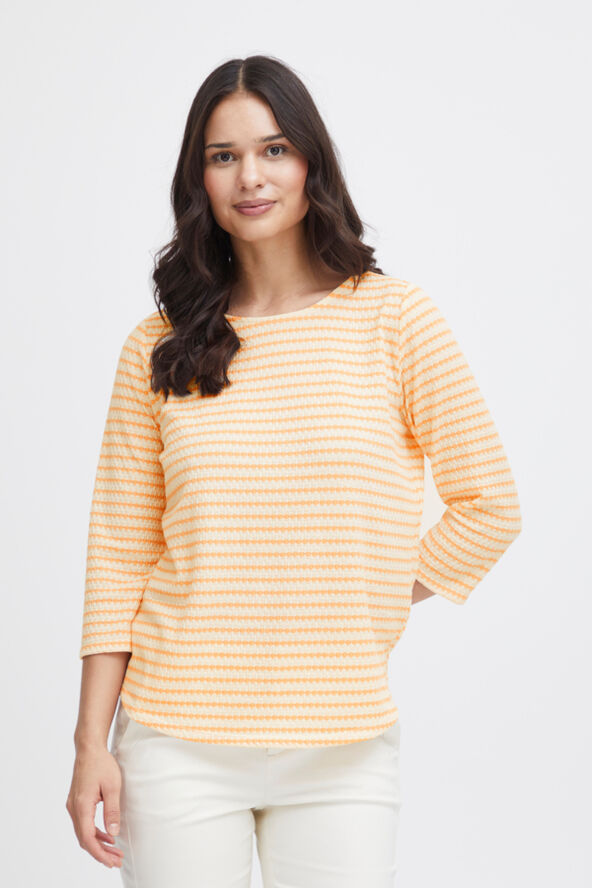 Fransa FRJOSIE TEE 2 Apricot wash mix