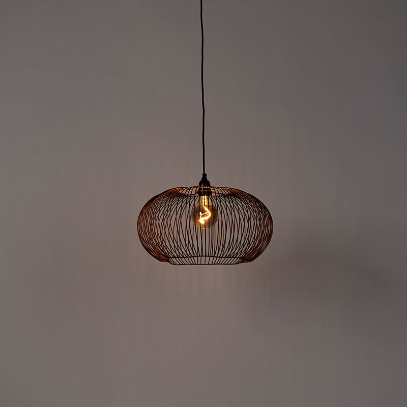 Industriële hanglamp koper 49 cm - Finn