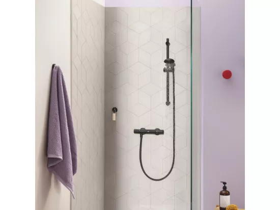 Flexible de douche GROHE VitalioFlex Trend 1500 mm noir mat