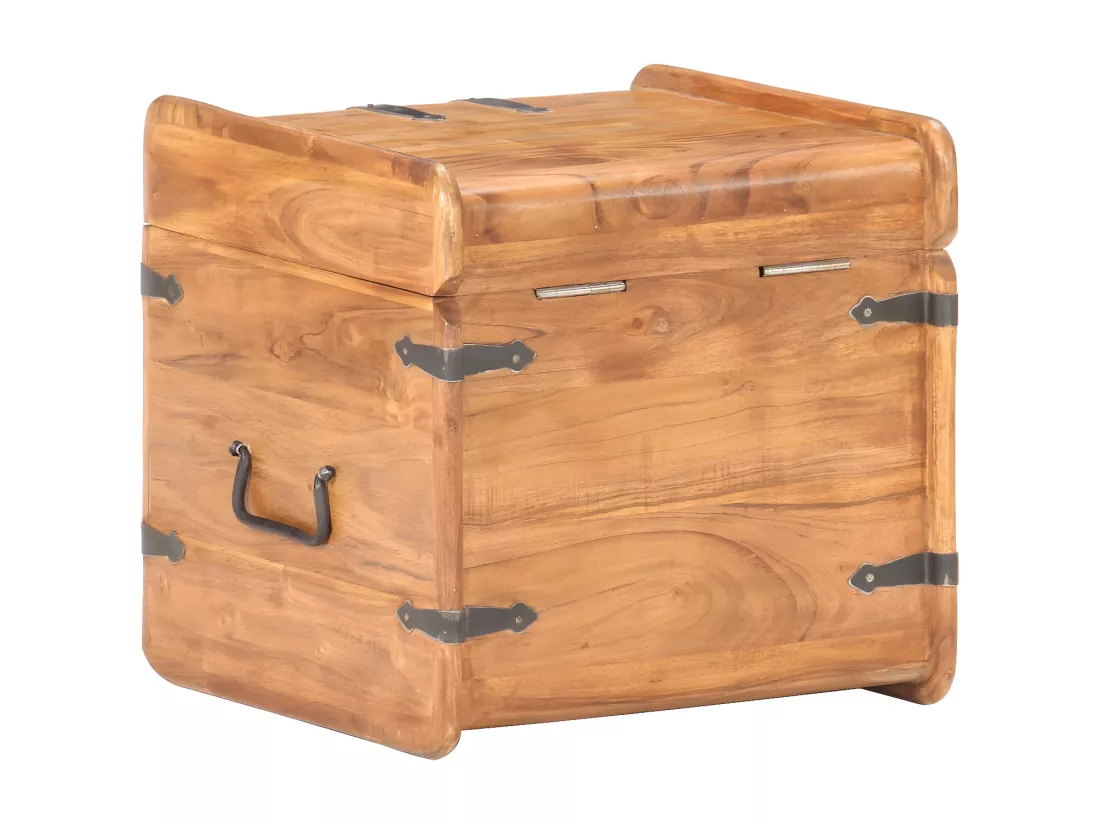 Coffre 40x40x40 Bois d'acacia solide 5