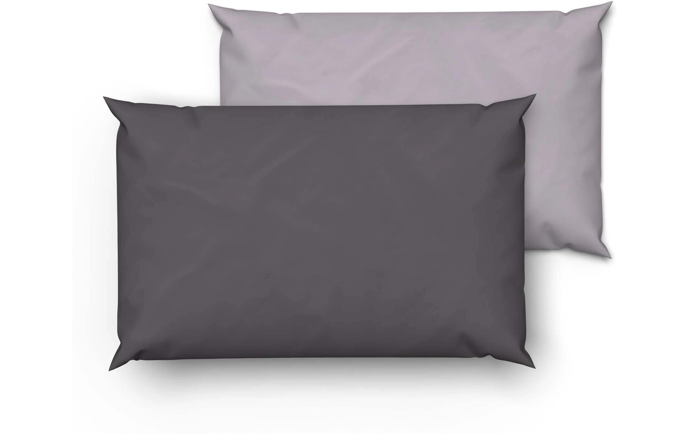 Kopfkissenbezug Doubleface 65 x 100 cm, GrauKissenbezug aus Bambus mit Doubleface