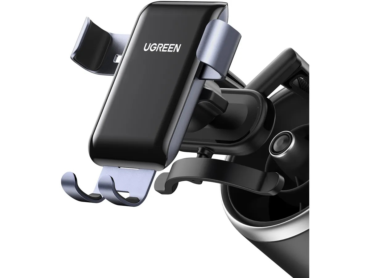 Round Air Vent Gravity Auto KFZ Smartphone Halterung für Lüftungsgitter Air Frame Befestigung mit Schwerkraft-Mechanismus (30401) - Schwarz
