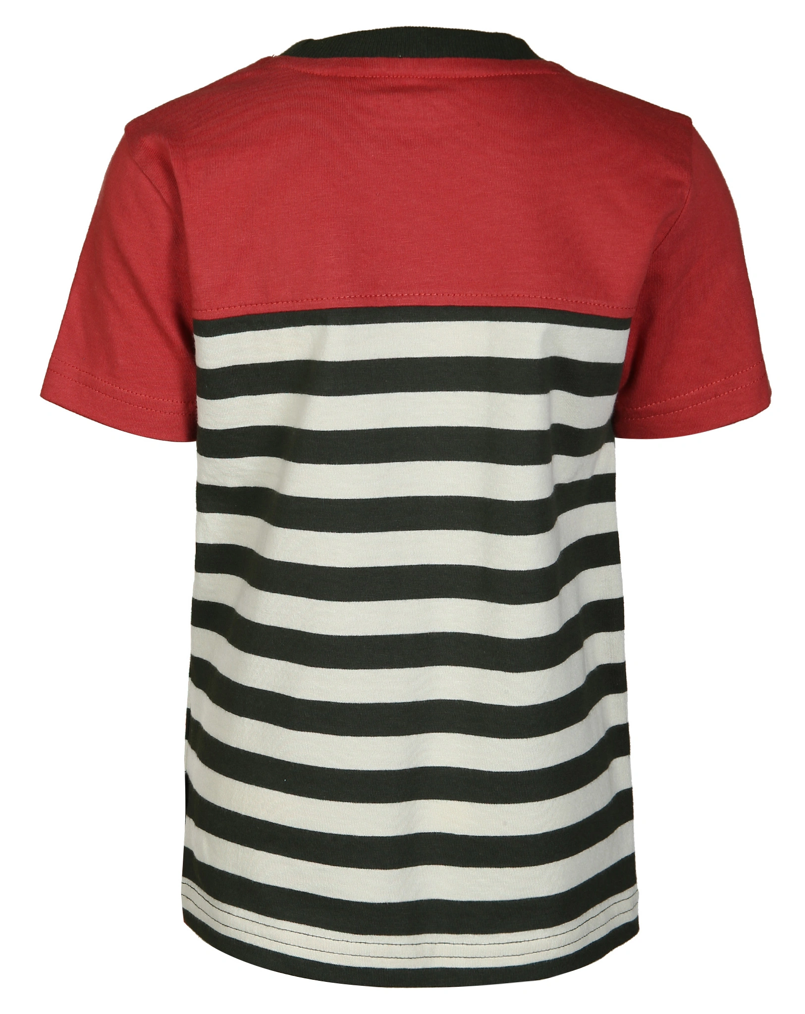 T-Shirt BIBER POCKET in rot/schwarz