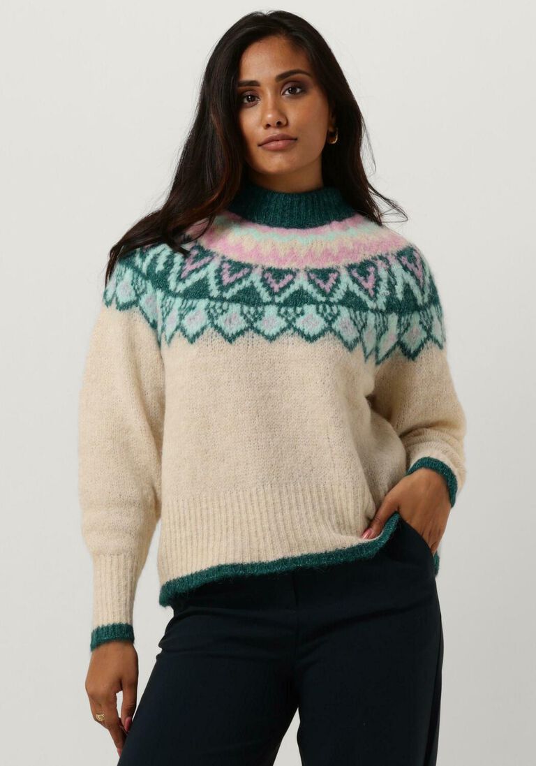 Y.A.S. beige y.a.s. trui yasice ls knit pullover