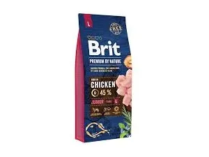 Brit Premium by Nature Junior L, Hundehvalp, Kylling, 15 kg, Maxi (26 - 44 kg), Vitamin A,Vitamin D3,Vitamin E, Generelt sundhed