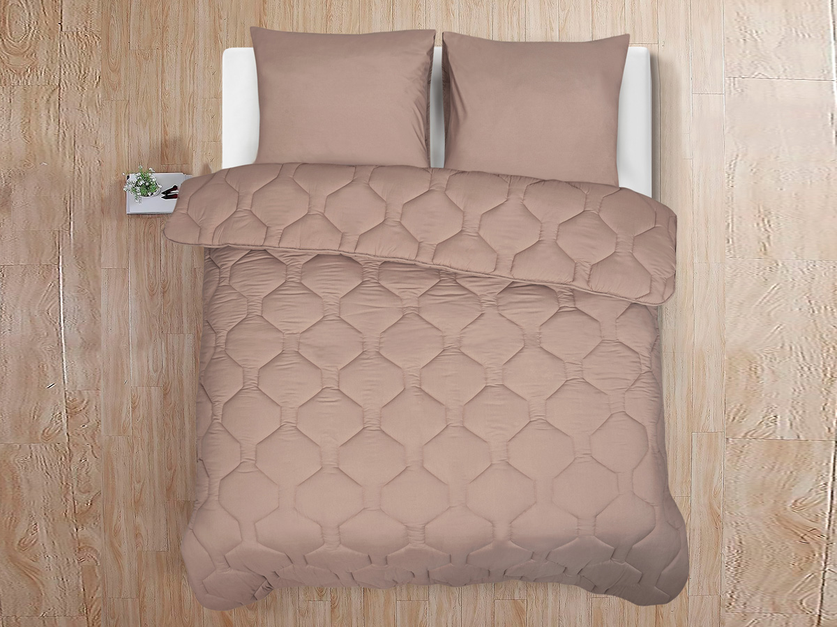 DoubleDry Taupe dekbed - 200 x 200 cm