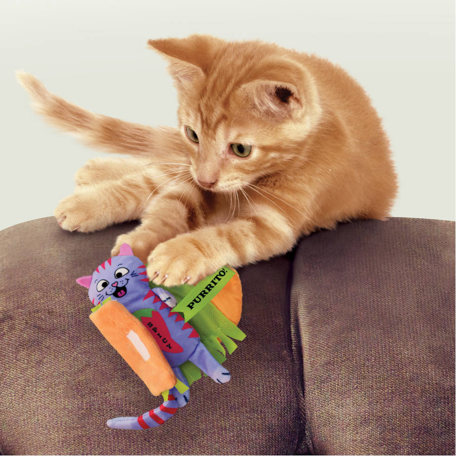 Brinquedo de pelúcia para gato Kong Pull-A-Partz Purrito