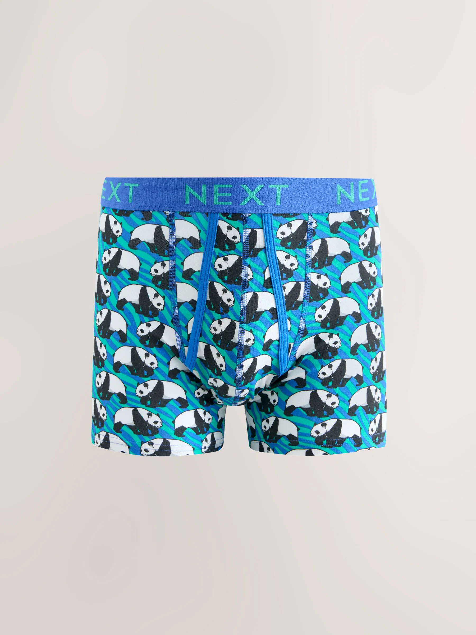 Felroze/Blauw Dierenprint - Boxershorts met A-voorkant