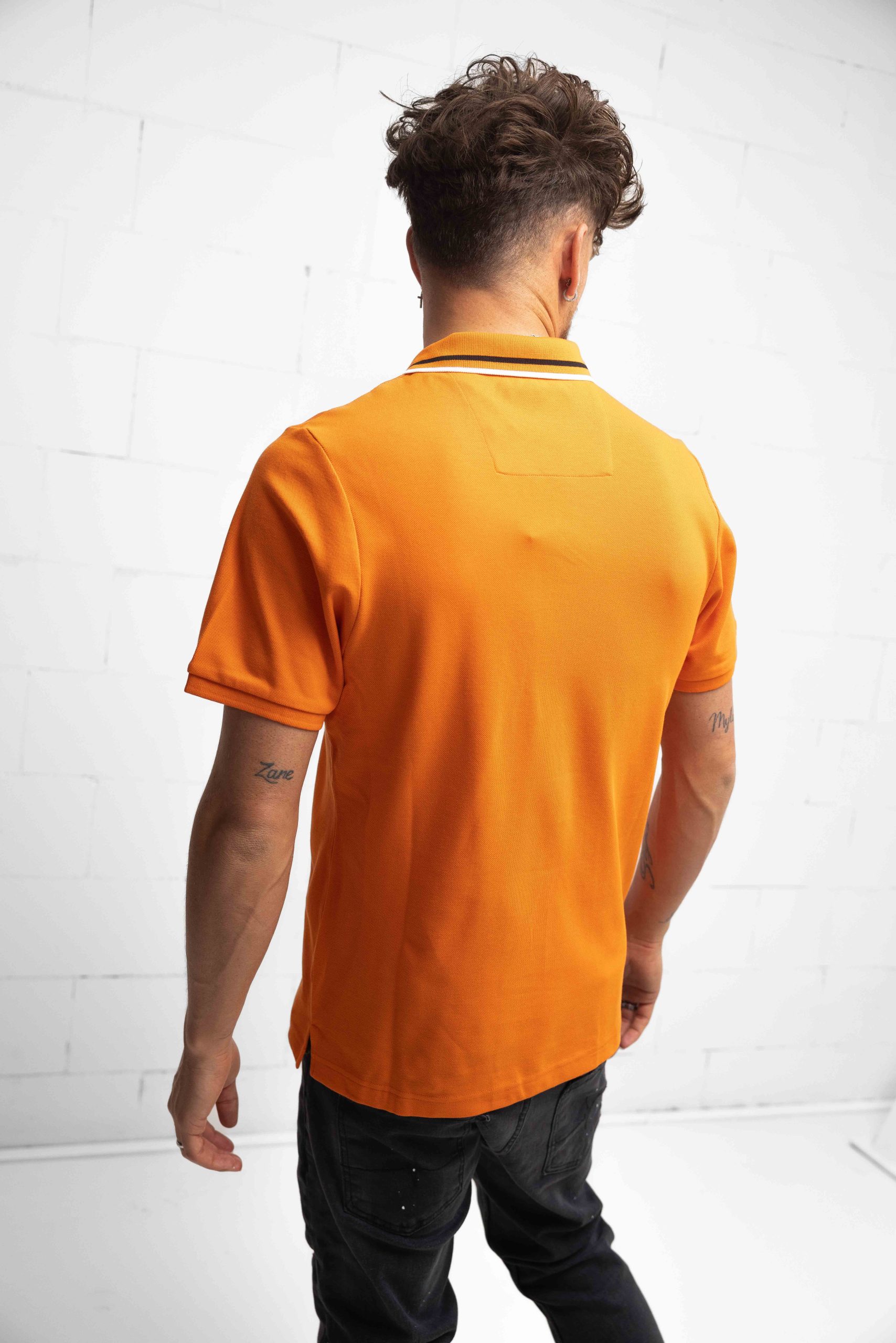Cruyff Dos Rayas Polo Heren Oranje