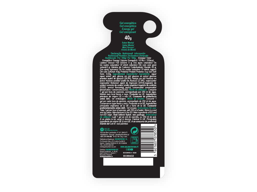 GEL GOLDNUTRITION MENTA PRO.FORMANCE 40 G
