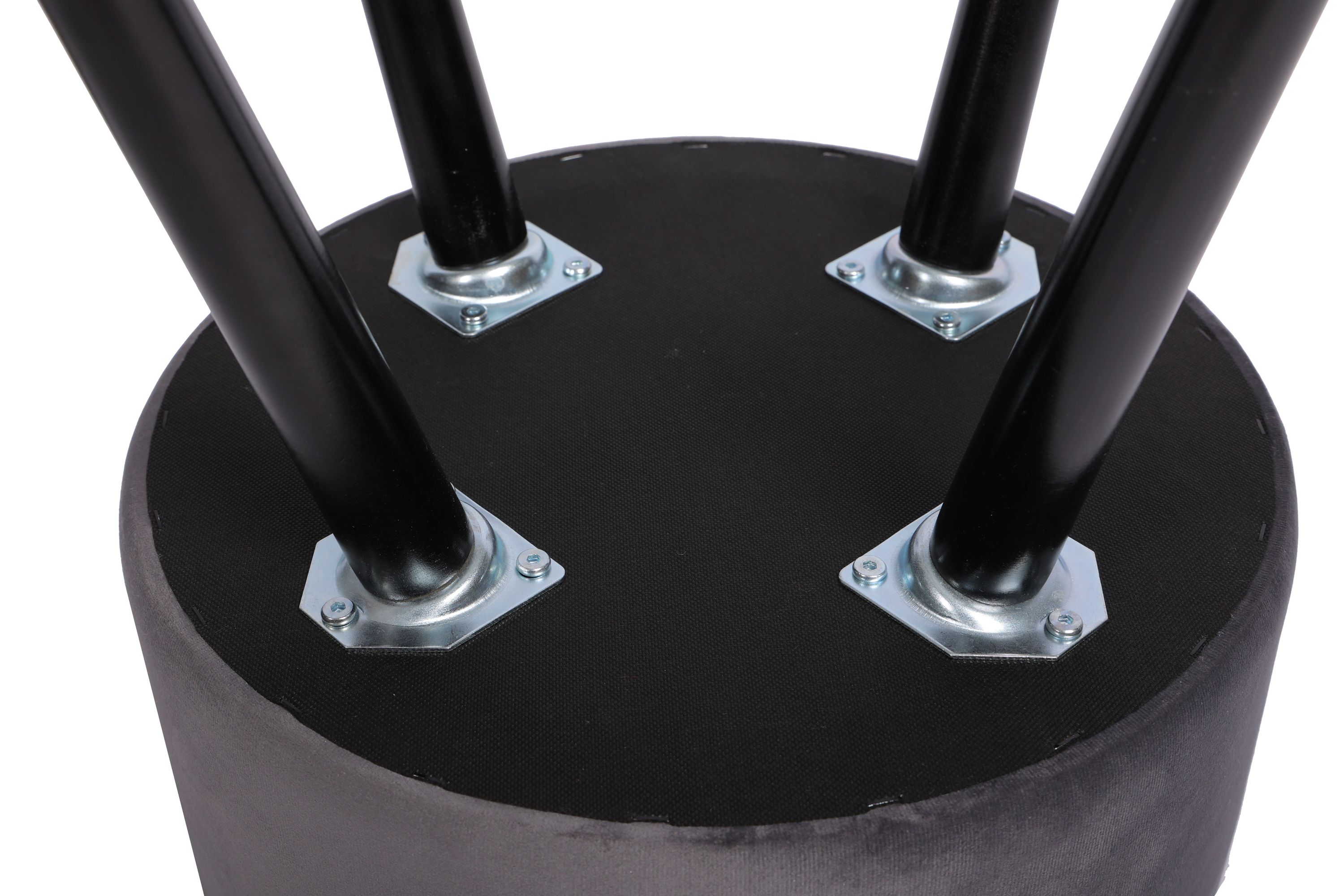 Hocker Samt anthrazit/schwarz