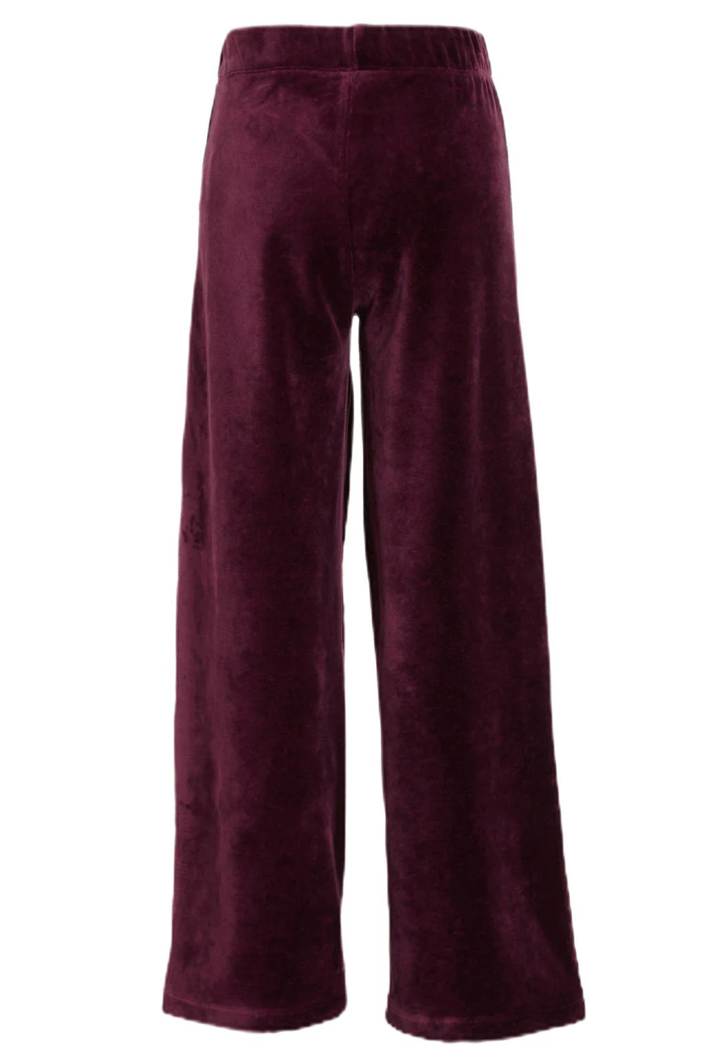 anytime fluwelen wide leg broek bordeauxrood
