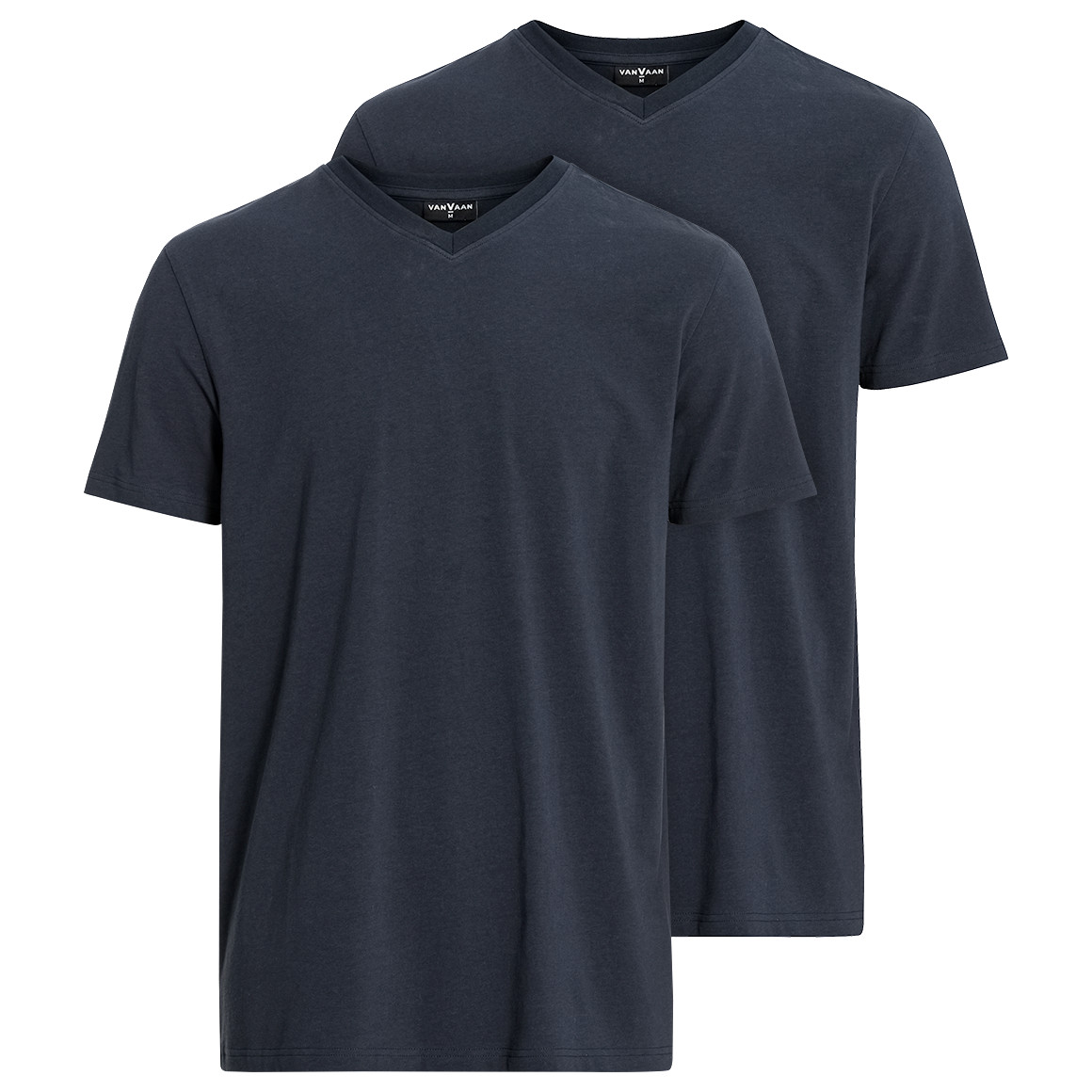 VanVaan 2 Herren T-Shirts mit V-Ausschnitt dunkelblau