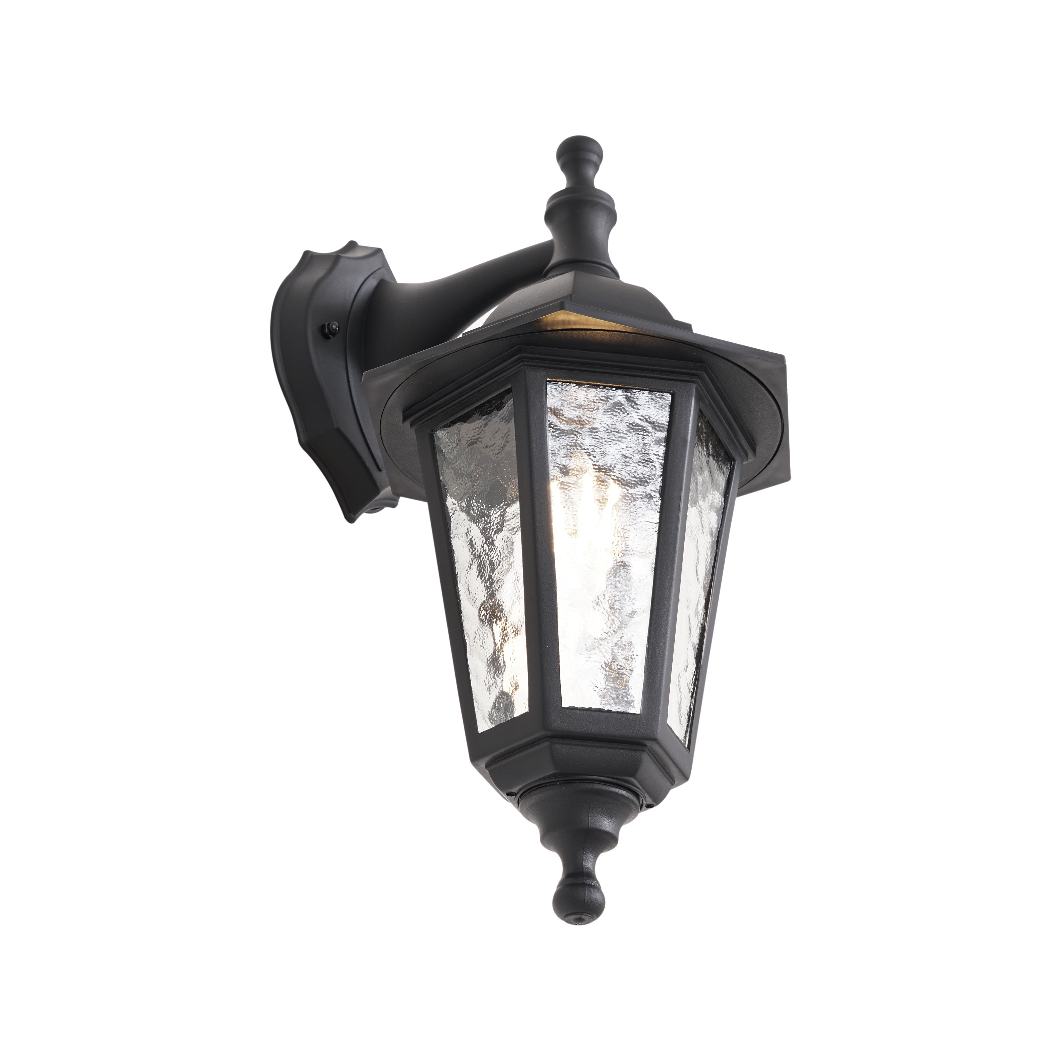 Klassieke buiten wandlamp zwart IP44 - New Haven Hammered