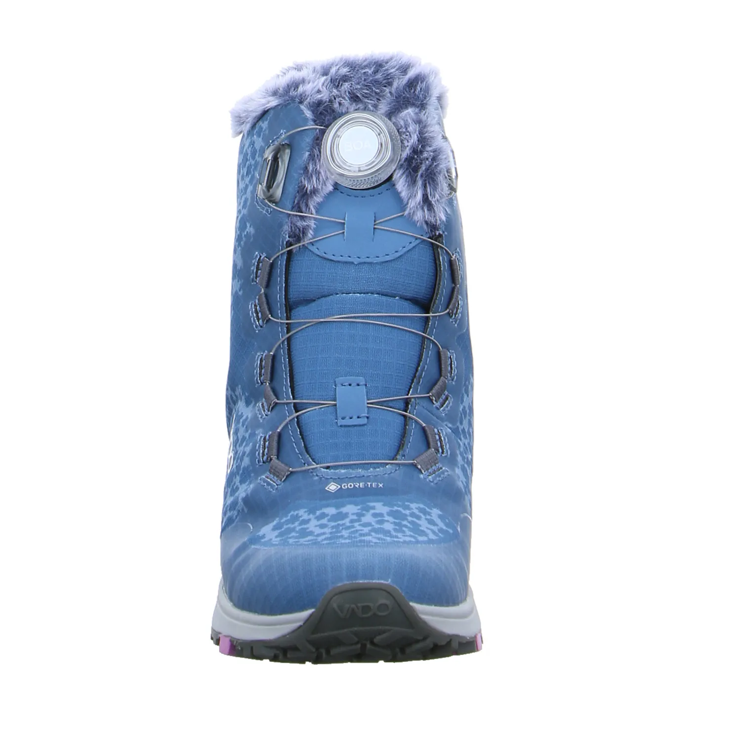 VADO Mädchen-Snowboot Membrane Blau Textil  Winter-Sneaker high