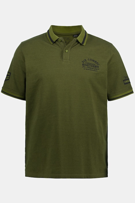 Poloshirt, Halbarm, Piqué, Badges