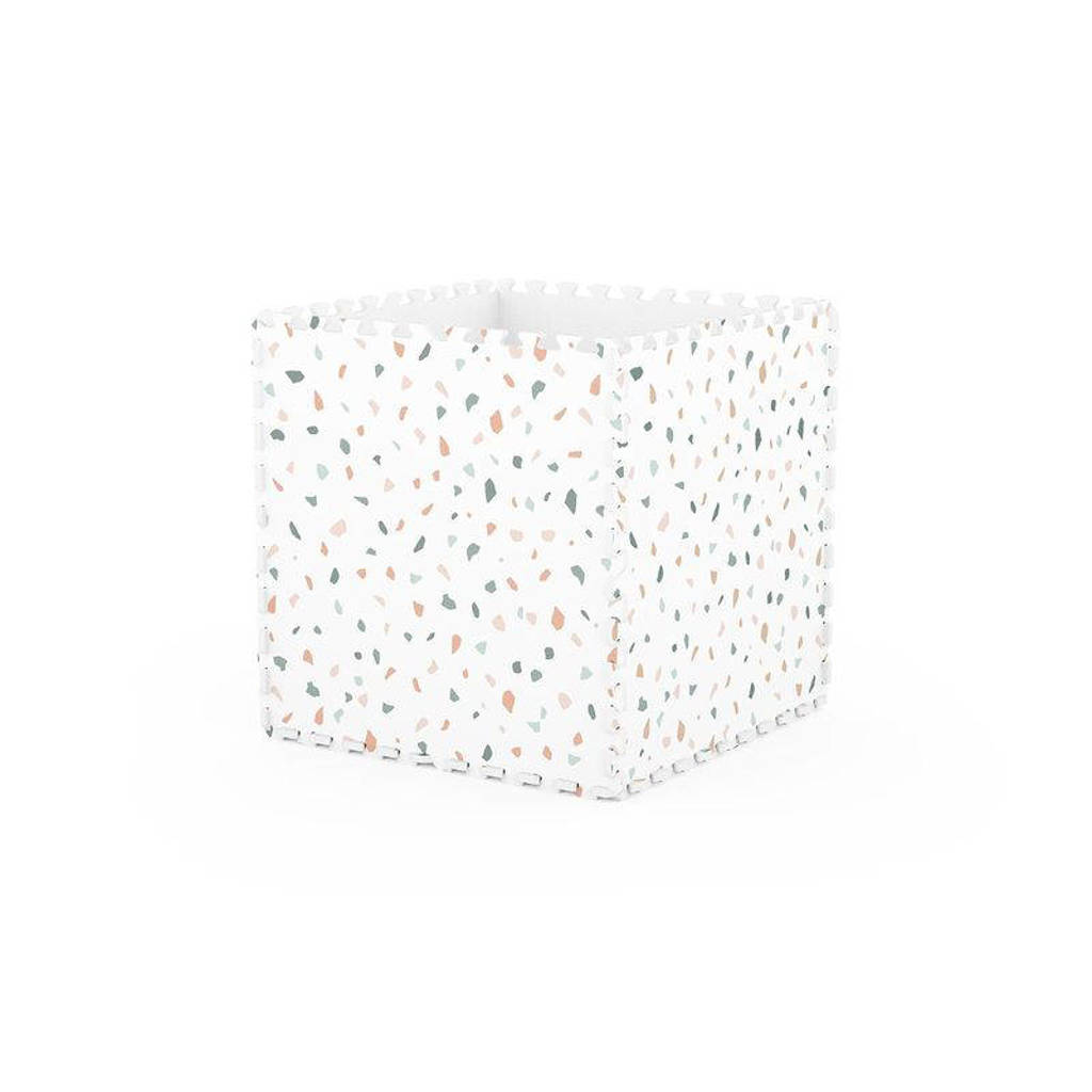 EEVAA 2-in-1 omkeerbare puzzel speelmat en opbergdoos Alphabet/Terrazzo (180x180cm - 9 tegels)