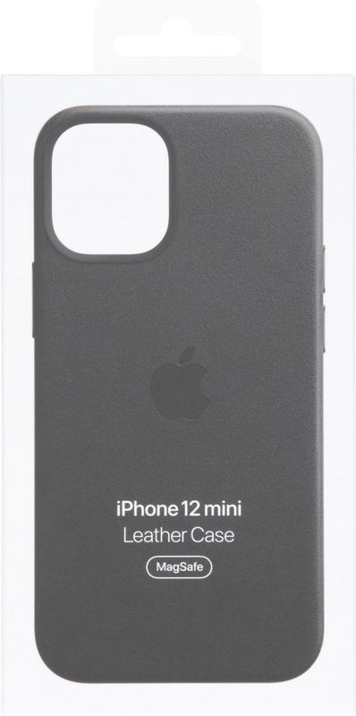 Apple - Leather Backcover MagSafe - Zwart - Echt Leer
