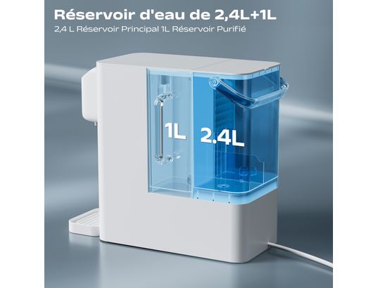 SUSGREENABLE - Distributeur d'eau Osmoseur inverse portable 4 étapes filtrage blanc sgiwdr04-w