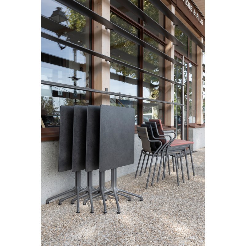 Table d'extérieur carré Horizon - Lafuma H 75,5 x L 69 x P 69