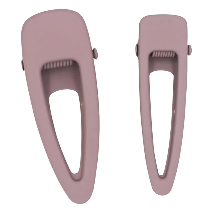 Grech & Co Lot de 2 Barettes Matte Clip | Mauve